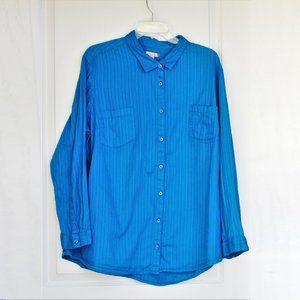 White stag blue long sleeve button up